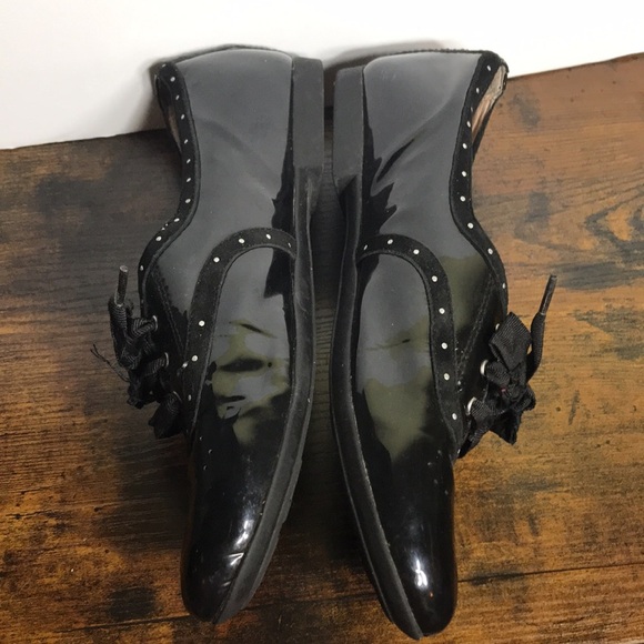Geox Womens Black Patent Leather Lace up Dance Shoes size 39 US 9 - Picture 9 of 13